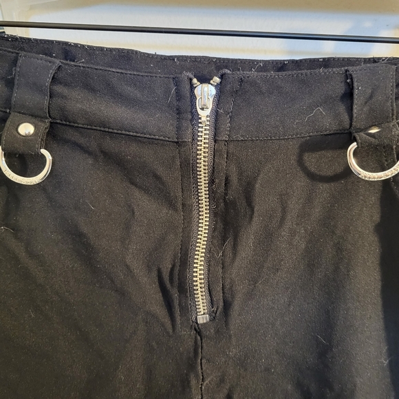 Killstar Jessie Capri Black Trousers Broken Zipper - Picture 2 of 4